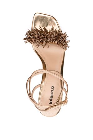 Sandali Valentina in pelle color oro LOLA CRUZ | 073Z87BKORO